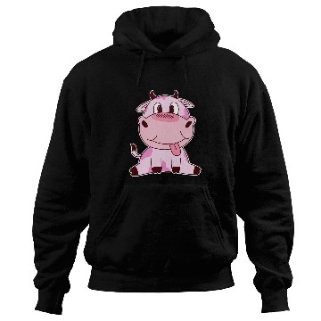 Discover Cow Pet Cute Strawberry Cow Pink Hoodies