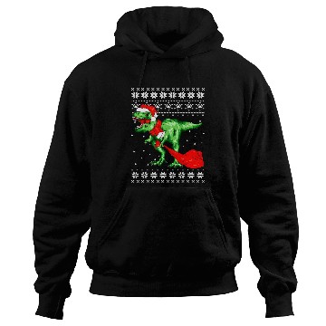 Discover Dinosaur Pet with Santa Hat Ugly Christmas Pajamas Sweater T Rex Hoodies