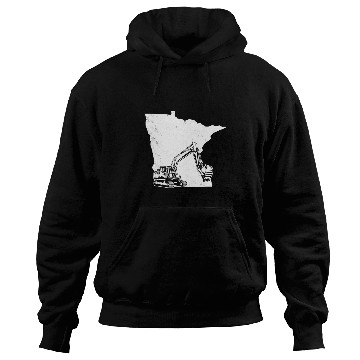 Discover Excavator Fun cool minnesota map art graphic theme Hoodies