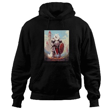 Discover Samoyed Pet Knight Funny Dog Medieval Hoodies