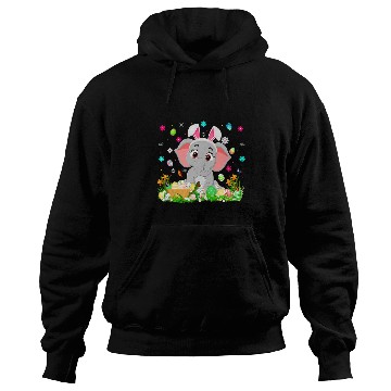 Discover Elephant Mammal Bunny Easter Egg Lover Funny Elephant Easter Sunday Hoodies