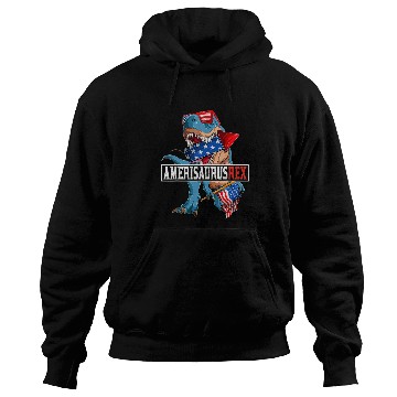 Discover Dinosaur Pet Amerisaurus TRex Men Boys Fourth 4th Of July Hoodies