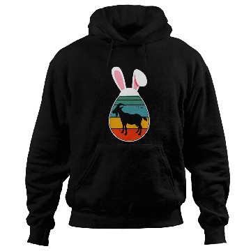Discover Goats Pet Vintage Retro Goats In Easter Egg Bunny Hoodies