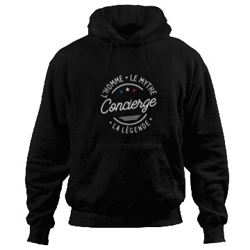 Discover Concierge The Man The Myth Legend Janitor Hoodies