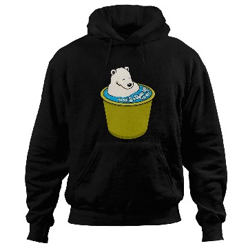 Discover Polar Bear Ice Bathing Wildlife Animal Hoodies