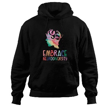 Discover Autism Puzzle Support Embrace Neurodiversity Brain Hoodies