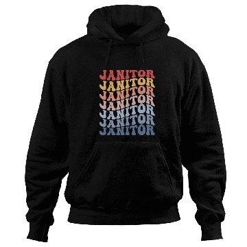 Discover Janitor Custodian Cleaner Groovy Hoodies