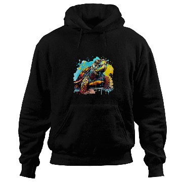 Discover Turtle Pet Colorful Eastern Box Turtle Lover Splash Art 1 Hoodies