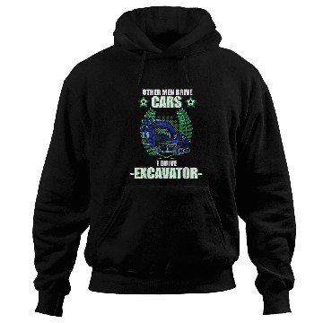 Discover Excavator Fun driver vehicles construction site saying 1 Hoodies