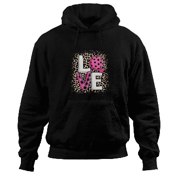 Discover Sport Pickleball Pink Love Pickleball Cute Pickleball Lover Leopard Print Hoodies
