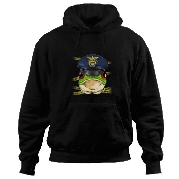 Discover Frog Pet Police Pond Frog Amphibian Animal Lover 106 Hoodies
