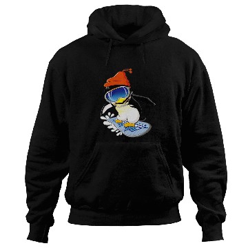 Discover Penguin Pet Snowboarding Surfer Winter Hat Hoodies
