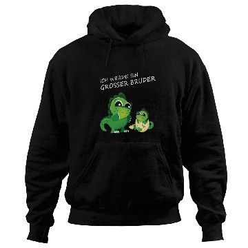 Discover Dinosaur Pet Kids Outfit saying Ich werde grosser Bruder baby dinosaur design 1 Hoodies