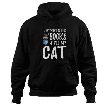 Discover Book Fun Cat Lover Book Funny Cat Mom Hoodies