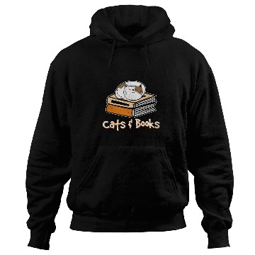 Discover Book Fun Cats Books Cat Lover Bookworm Cat Mom Book Reader Reading Hoodies