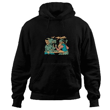 Discover Dragon Pet And Wizard Fantasy Arm Wrestling Hoodies
