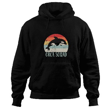Discover Whale Pet Orca Squad Killer Whale Sea Animal Wildlife Vintage Retro Hoodies