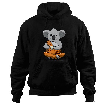 Discover Koala Pet Koalafied Buddha Koala Drinking Tea Hoodies