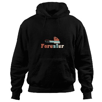 Discover Retro Forester Chainsaw Forest Logging Forestry Hoodies