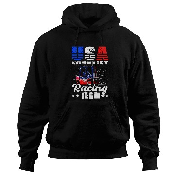 Discover Forklift Fun USA Forklift Operator Racing Team Warehouse Worker Hoodies