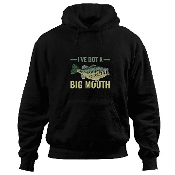Discover Fishing Fun Ive Got A Big Mouth Fish Largemouth Bass Fishermen Hoodies
