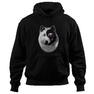 Discover Coyote Mammal Ying Yang White Black Hoodies