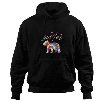 Discover Bear Pet Sister Bear Tie Dye Matching Mom Daughter Big Sister Hoodies
