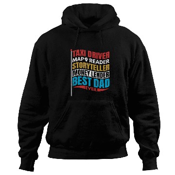Discover Book Fun Taxi Driver Map Reader Dad Funny Taxi Driving Cab Graphic Hoodies
