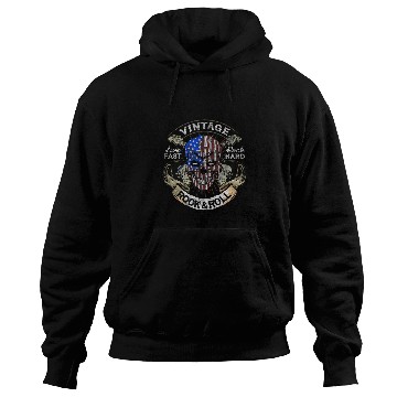Discover american flag guitar rock and roll skull guitarist Hoodies