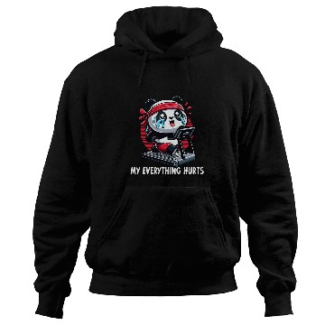 Discover Panda Pet Exhausted Panda Running On Treadmill My Everything Hurts Hoodies