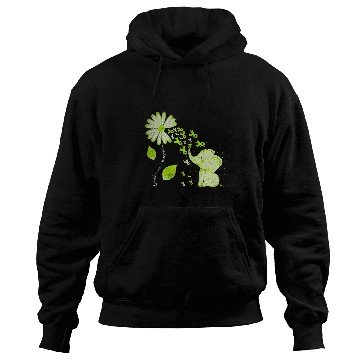 Discover Elephant Pet Daisy Flower Lime Green Elephant Lymphoma Awareness Hoodies