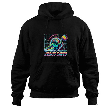 Discover 80s Vaporwave Jesus Saves Water Polo Hoodies