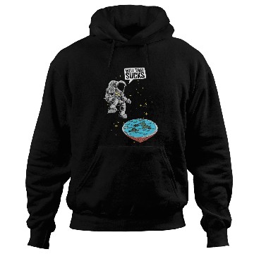 Discover Astronaut Job Flat Earth Science Conspiracy Flat Earther Hoodies