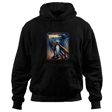 Discover Penguin Pet Cool Expressionist Art Penguin Lover Scream Penguin Hoodies