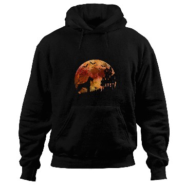Discover Halloween Giant Schnauzer Creepy Full Moon Haunted House Hoodies