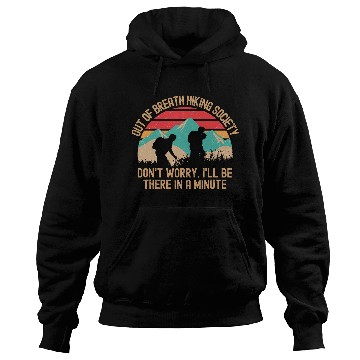 Discover Hiker Gifts Retro Outdoors Out of Breath Hiking Society Hoodies