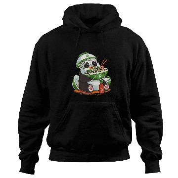 Discover Panda Pet Funny Vietnamese Pho Noodle Soup Panda Bear Eating Pho Soup Hoodies