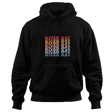 Discover Funny River Kayaking Funny Kayaker River Rat Hoodies