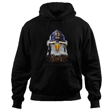 Discover Firefighter Job Bald Eagle in Firefighter Helmet Hoodies