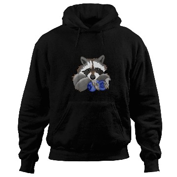 Discover Raccoon Pet with blueberries Hoodies