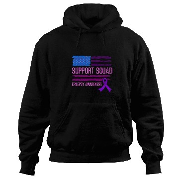 Discover Support Squad Purple ribbon for epilepsy awareness month Hoodies