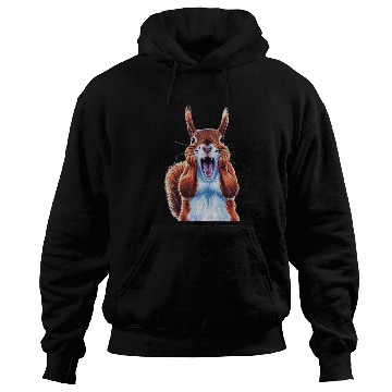 Discover Squirrel Pet Expressionist Scream Squirrel Lovers Artistic 3 Hoodies