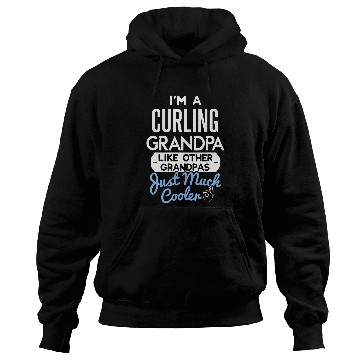 Discover Cool Fathers Day Design Curling Grandpa Hoodies
