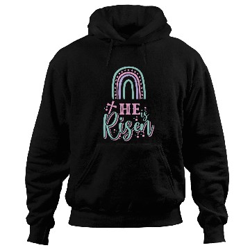Discover Christian Jesus Easter Day He is Risen Rainbow Hoodies