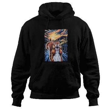 Discover Squirrel Pet Expressionist Scream Squirrel Lovers Artistic Hoodies