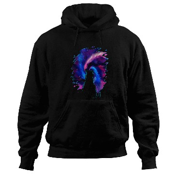 Discover Cosmic Cat Staring Into Outer Space Cat Lover Gift Hoodies