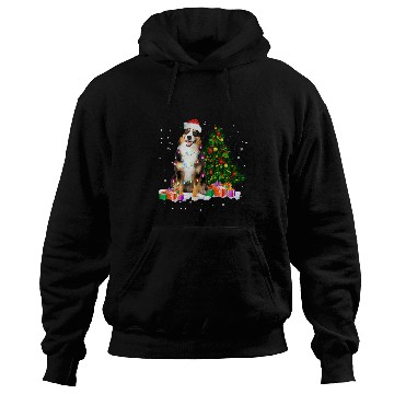 Discover Australian Shepherd Christmas Tree Light Aussie xmass Dog Hoodies