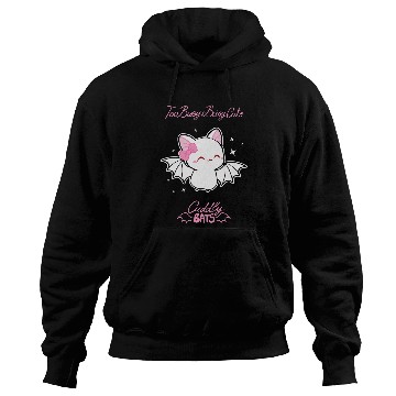 Discover Cute albino bat flying designed by Cuddly Bats comics Hoodies