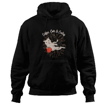 Discover Coffee Fun Coding Cats and Coffee Software Developer Hoodies