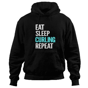Discover Eat Sleep Curling Repeat Devoted Supporter Gift Hoodies